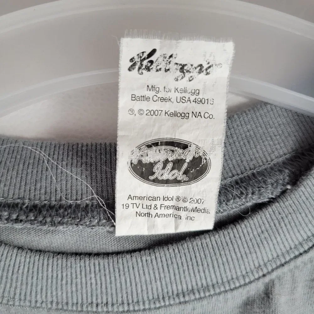 American Idol Long Sleeve Tshirt Kelloggs Size Youth Large